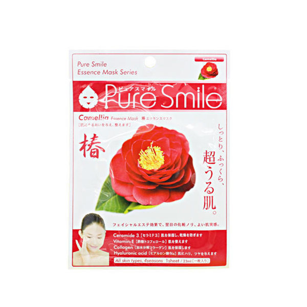 Pure Smile Essence Mask Camellia - Mặt Nạ Dưỡng Sáng Da Chiết Xuất Từ Hoa Trà Nhật Bản