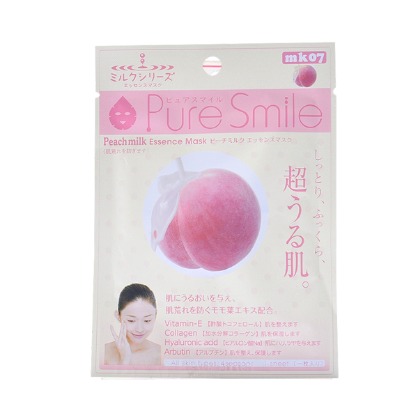 Pure Smile Essence Mask Peach Milk - Mặt Nạ Dưỡng Da Với Chiết Xuất Từ Sữa Tươi , Đào