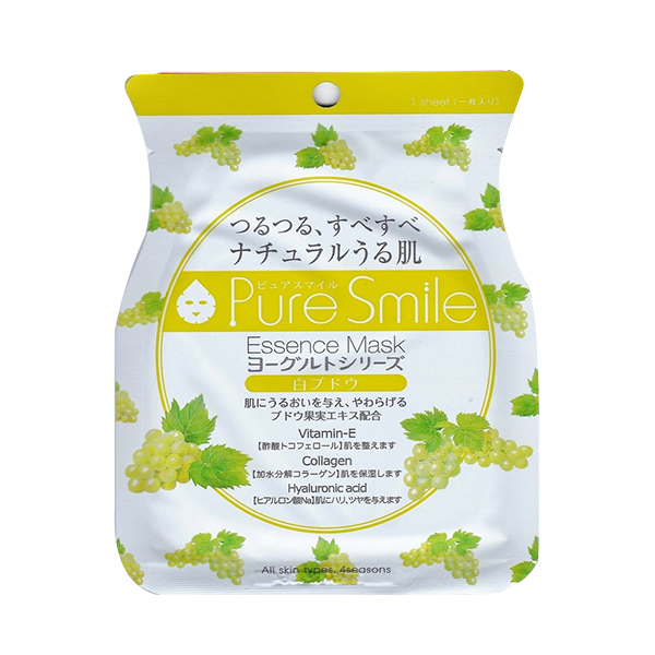 Pure Smile Essence Mask White Grape Yoghurt -Mặt Nạ Dưỡng Da Với Chiết Xuất Từ Sữa Chua, Nho Xanh