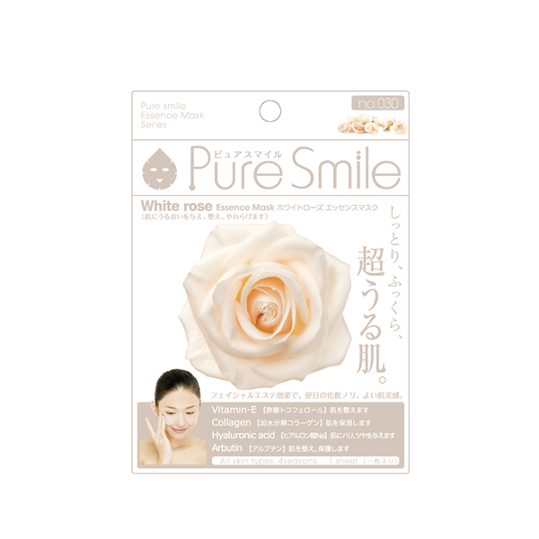 Pure Smile Essence Mask White Rose - Mặt Nạ Dưỡng Da Với Chiết Xuất Từ Hoa Hồng Trắng